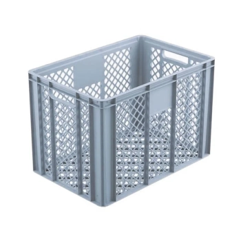 POJEMNIK AŻUROWY 600X400X410 SZARY