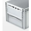 POJEMNIK 600X400X320 Z OKNEM INSPEKCYJNYM ZAMYKANYM