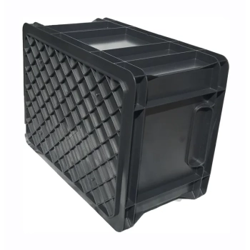 POJEMNIK MAGAZYNOWY 400X300X170 CZARNY ZESTAW 96 SZT