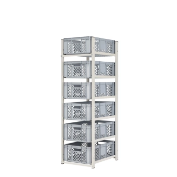 REGAŁ Z POJEMNIKAMI 600X400X200 AŻUROWE