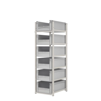 REGAŁ Z POJEMNIKAMI 60X40X22 Z OKNEM INSPEKCYJNYM