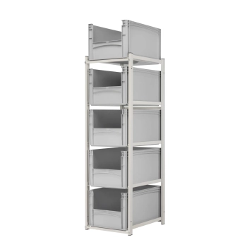 REGAŁ Z POJEMNIKAMI 60X40X32 Z OKNEM INSPEKCYJNYM